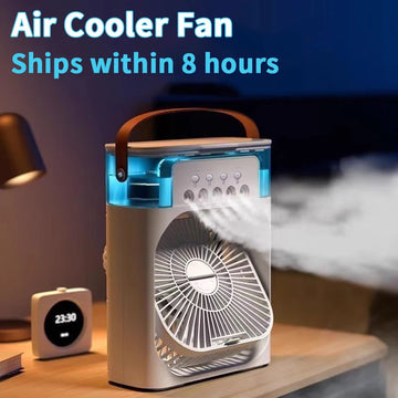 Portable 3-in-1 Air Cooler Fan with Humidifier & LED Light