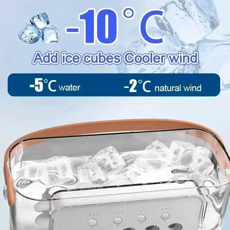 Portable 3-in-1 Air Cooler Fan with Humidifier & LED Light