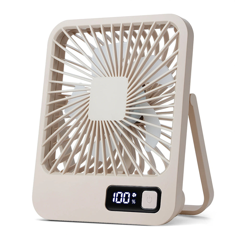 Portable Rechargeable Desk Fan with 180° Folding Design