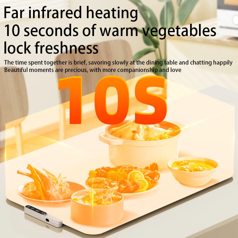 Foldable Silicone Food Warming Mat with Adjustable Heat Control