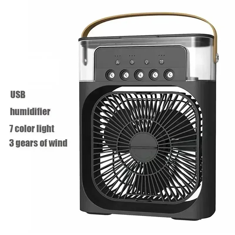 Portable 3-in-1 Air Cooler Fan with Humidifier & LED Light