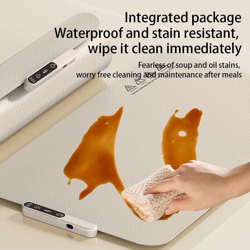 Foldable Silicone Food Warming Mat with Adjustable Heat Control